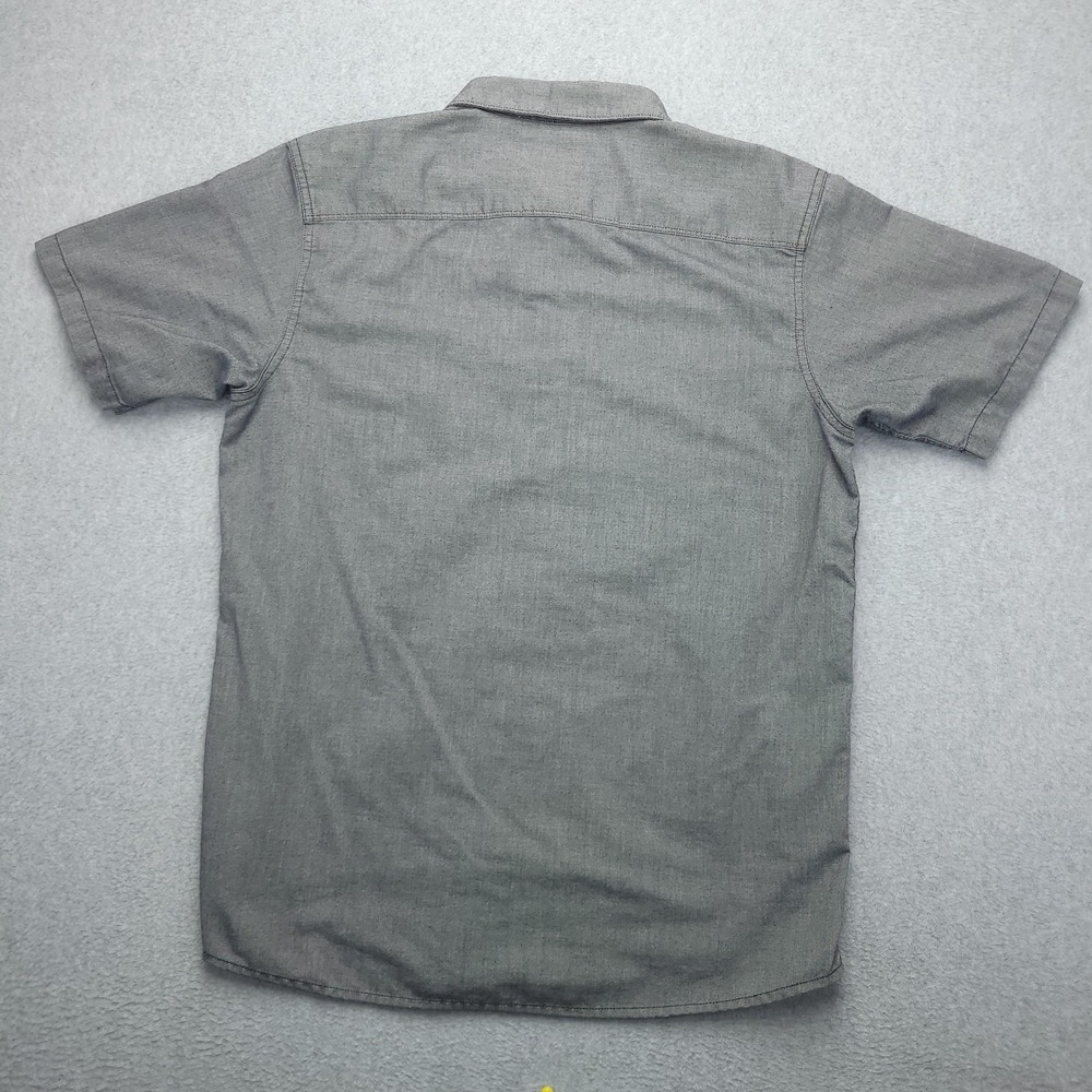 Mountain Hardwear Shirt Mens M Gray Chambray Short Sleeve Button‎ Up Casual Top - Picture 5 of 9